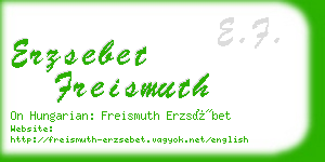 erzsebet freismuth business card